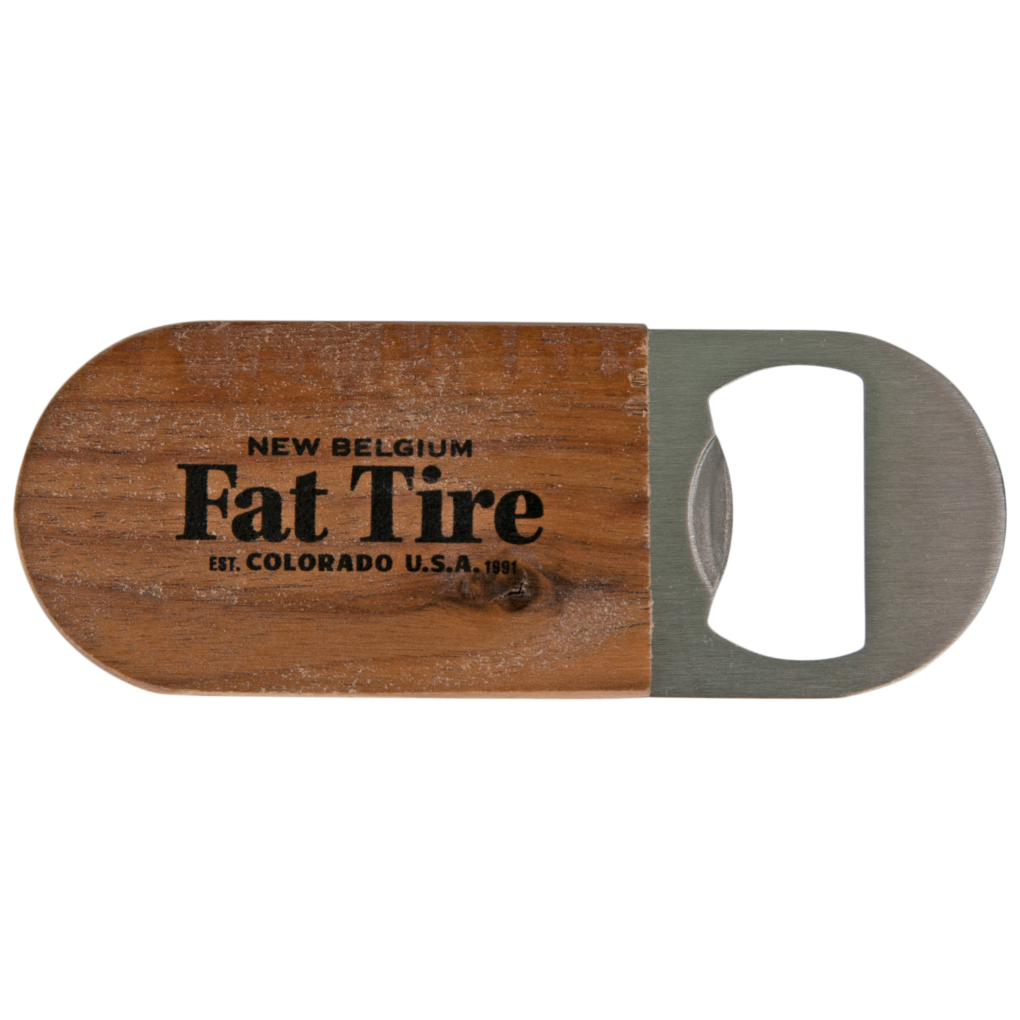 New Belgium Fat Tire Wooden Handle Bottle Opener